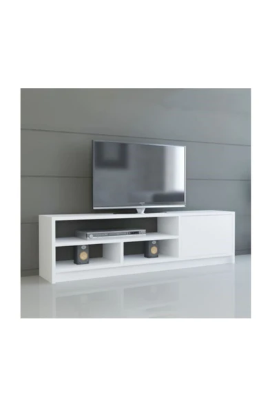 BMdekor Tv Ünitesi Elips 101 Beyaz 120 Cm