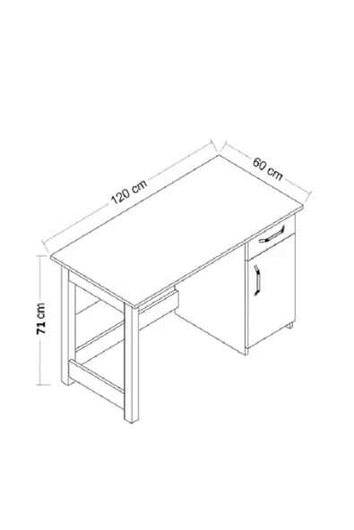 BMdekor Çalışma Masası Nest Beyaz - 3