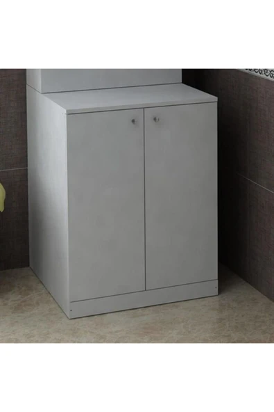 BMdekor Çamaşır Makinesi Dolabı Poyraz Alt Beyaz - 1