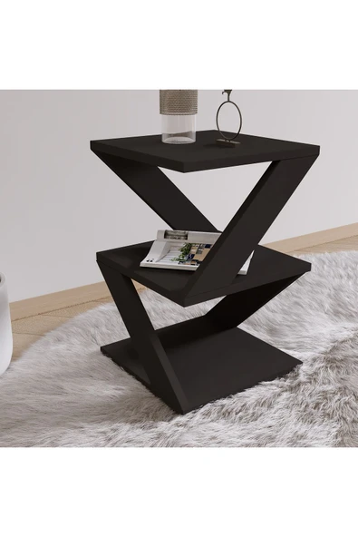 Meltem Çelik - BMdekor Yan Sehpa Arte Siyah - 3
