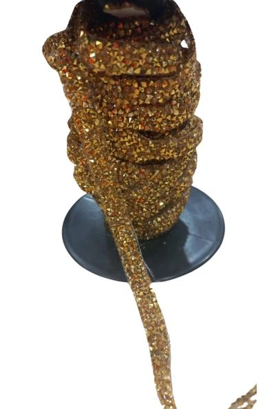 Silikonlu Yapıştırma Taş 1 cm Gold 10 Metre ürün görseli
