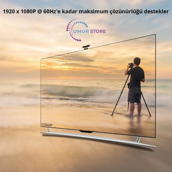 VGA USB To Dvı-D 24+1 Dişi Görüntü Aktarma Kablosu - 4