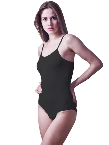 3 Adet Dono Bayan Likralı İp Askılı Çıtçıtlı Body 2310 - Resim 3