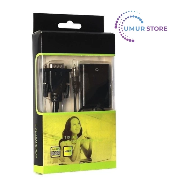 VGA To HDMI Dönüştürücü Kablo - Resim 2