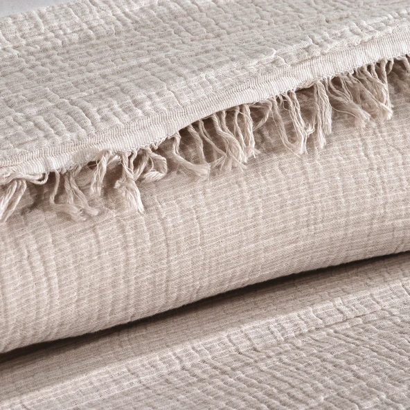Schafer Home Sofia Müslin Pike 200x220 Cm-Bej - 2