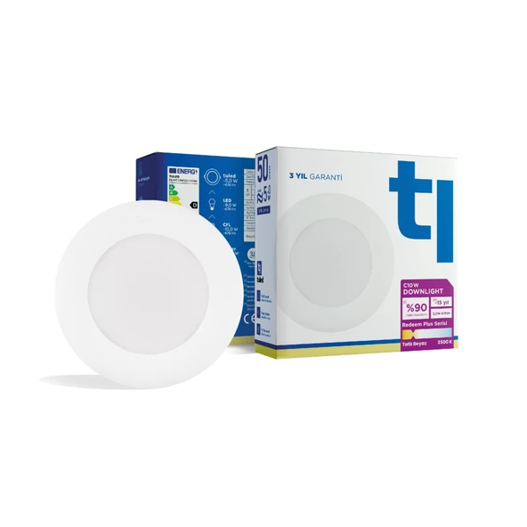 Tuled Redeem Plus C10W Downlight, Titreşimsiz, Göz Konforu, Tekli - 7