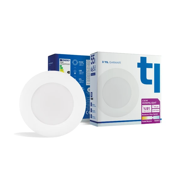 Tuled Redeem Plus C10W Downlight, Titreşimsiz, Göz Konforu, Tekli - 5