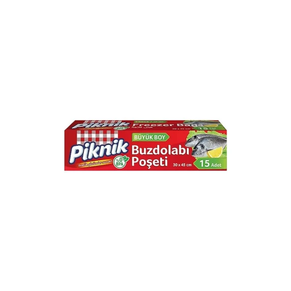 Piknik Büyük Boy Buzdolabı Poşeti 15'li