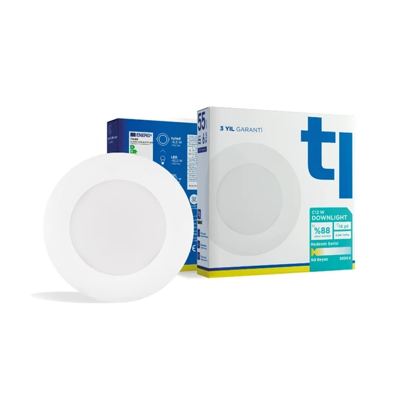 Tuled Redeem C12W Downlight, Titreşimsiz, Göz Konforu, Tekli - 8