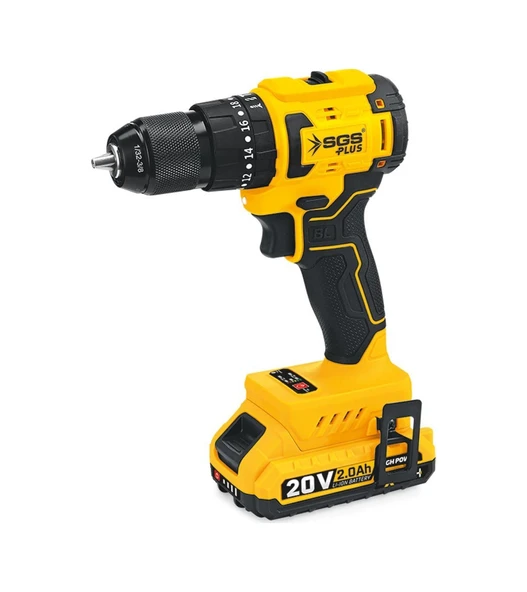 Sgs SGS5532 - 20 Volt 2 Amper 60 NM Tork Akülü Darbeli Matkap Vidalama Seti Çift Akülü - Resim 4