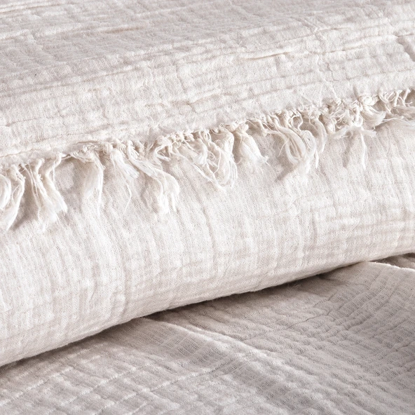 Schafer Home Sofia Müslin Pike 200x220 Cm-Krem - 2