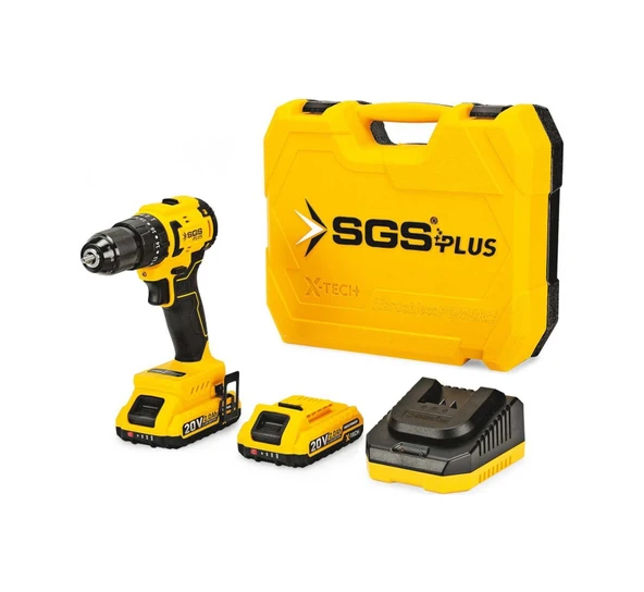 Sgs SGS5532 - 20 Volt 2 Amper 60 NM Tork Akülü Darbeli Matkap Vidalama Seti Çift Akülü - Resim 3