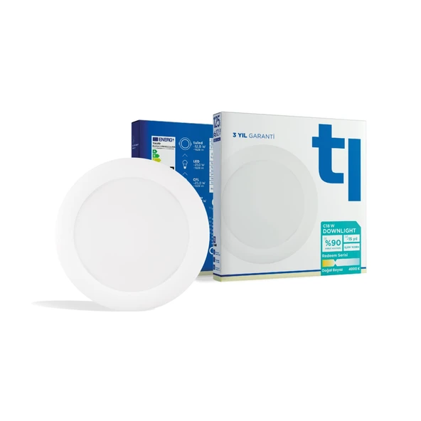 Tuled Redeem C18W Downlight, Titreşimsiz, Göz Konforu, Tekli - 5
