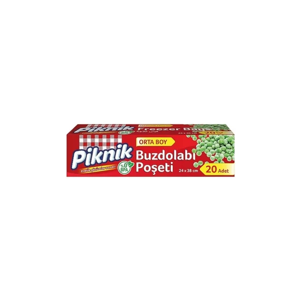 Piknik Orta Boy Buzdolabı Poşeti 20'li - 1