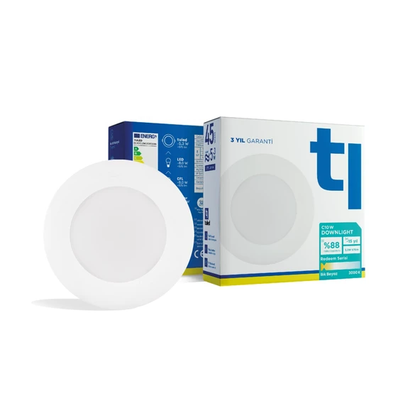 Tuled Redeem C10W Downlight, Titreşimsiz, Göz Konforu, Tekli - 8
