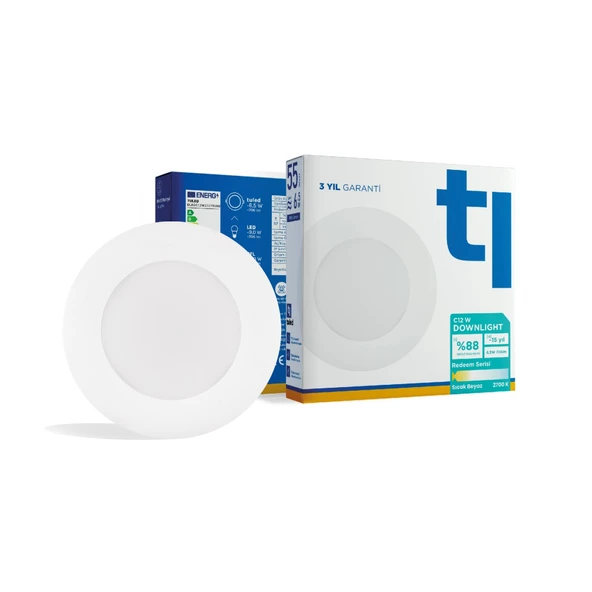 Tuled Redeem C12W Downlight, Titreşimsiz, Göz Konforu, Tekli - 9