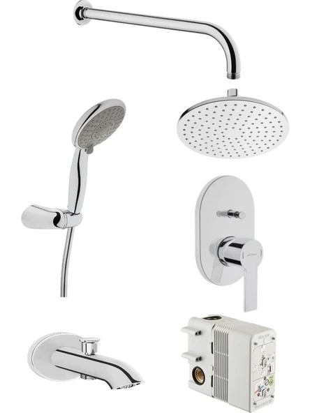 Vitra Artema Fold S Ankastre Banyo Bataryası 6 Lı Set N42253 Çıkış Uçlu - 1