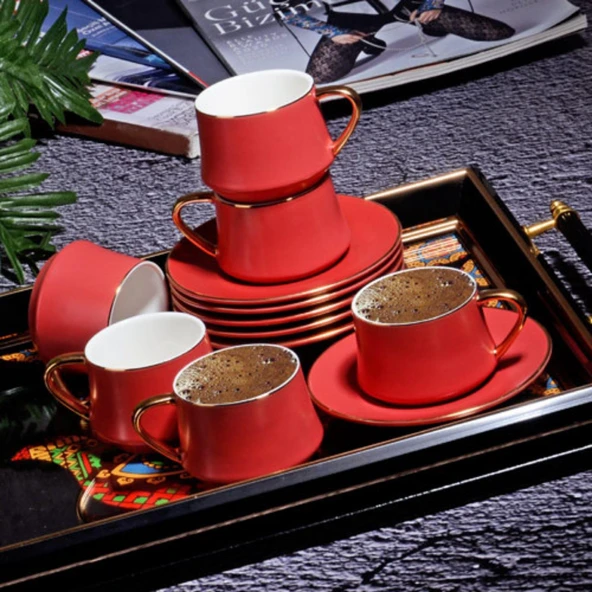 FIN-528 NEW BONE 120CC KAHVE FINC. TAKIMI 6 LI MAT RED