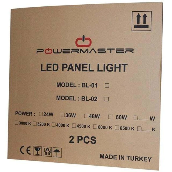 60x60 Led Panel Beyaz 48 Watt Powermaster BL-01 - 2
