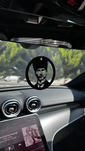 Araba Süsü Metal Mustafa Kemal Atatürk Dikiz Aynası Süsü Dekoratif - 1
