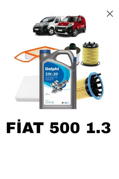 Delphi 5w30 Dpf Li 5lt 2025 Üretim Fiat 500l 1.3 Multijet Euro 6 Bakım Seti 95hp ürün görseli