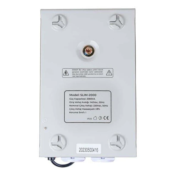 Powermaster SLIM-2000 Otomatik 2000 Watt Kombi Voltaj Regülatörü - Resim 3