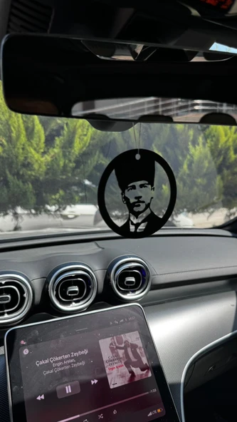 Araba Süsü Metal Mustafa Kemal Atatürk Dikiz Aynası Süsü Dekoratif - 3