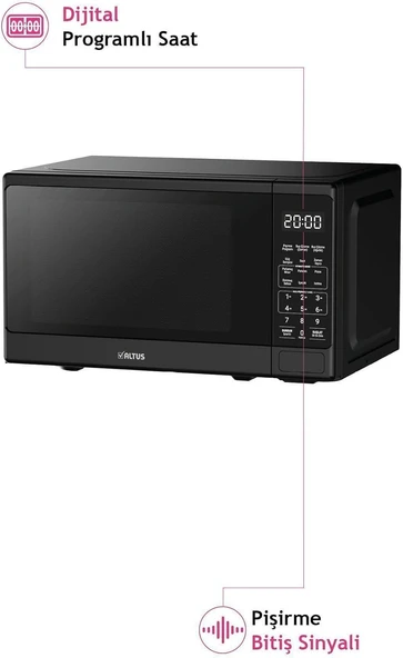 ALTUS ALMD20 SX SİYAH MİKRODALGA FIRIN - 4