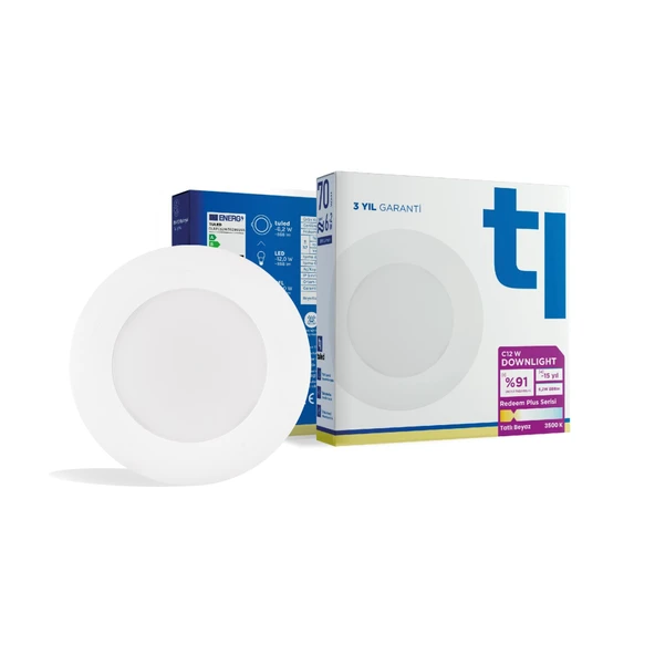 Tuled Redeem Plus C12W Downlight, Titreşimsiz, Göz Konforu, Tekli - 7