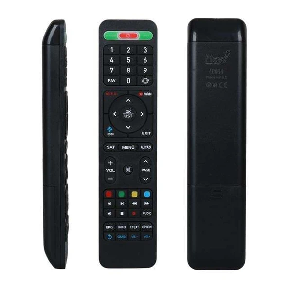 Hey Hiremco Turbo 4K Netflix Youtube Tuşlu HD Uydu Kumandası ürün görseli 1