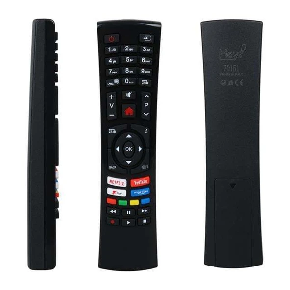 Hey Küçük Kalıp Vestel 4391P Black Fplay Netflix - Youtube - Play Tuşlu Lcd Led TV Kumanda ürün görseli 1
