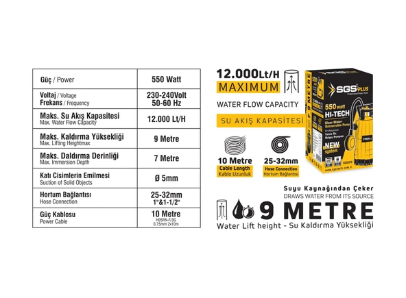 Sgs5370 Temiz Su Dalgıç Pompa - Resim 3