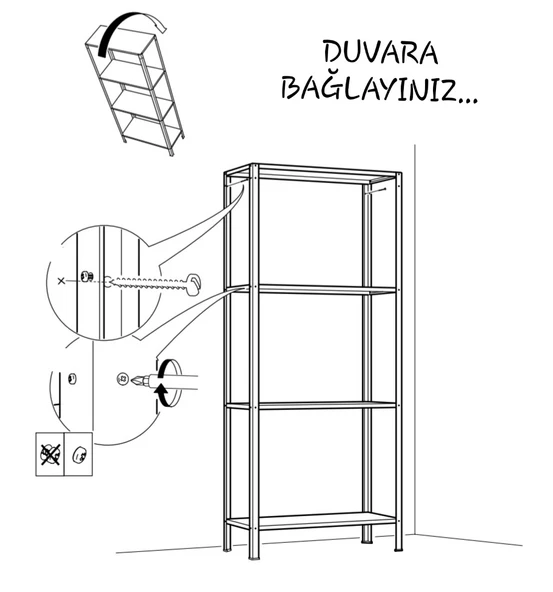 Yfc Metal Çelik Raf 31x93x200 5 Katlı - 3