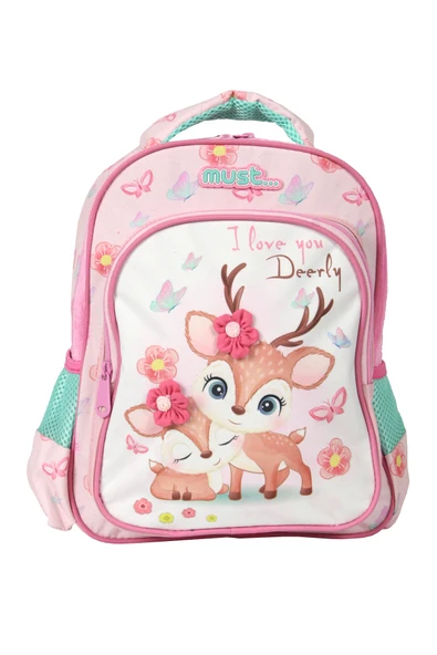 MUST 584995 Dişşi Geyik Anaokulu Sırt Çantası-Pembe-Beyaz - 2