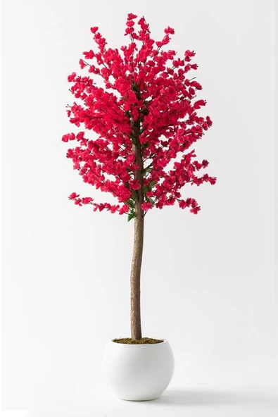 Yapay Bahar Dalı Ağacı Fuşya 180 Cm 81 Dal Plastik Küre Saksı ürün görseli