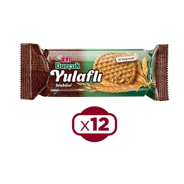Eti Burçak Yulaflı Bisküvi 125 Gr x 12 Adet ürün görseli 1