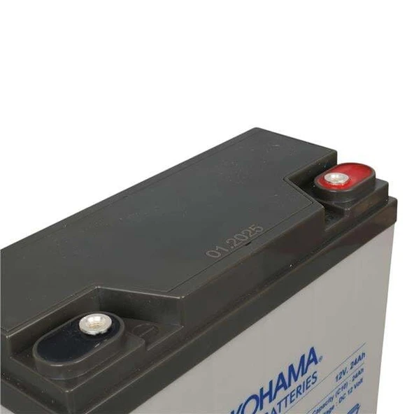 Yokohama YH-122.4 12 Volt - 24 Amper Elektrikli Bisiklet Aküsü (180x76x167 mm) - Resim 4