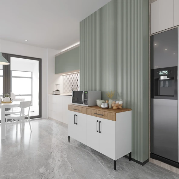 Ed Pet Dizayn Çok Amaçlı Dolap Mutfak Köşesi / Dresuar / Konsol/ Alt Modül - 3