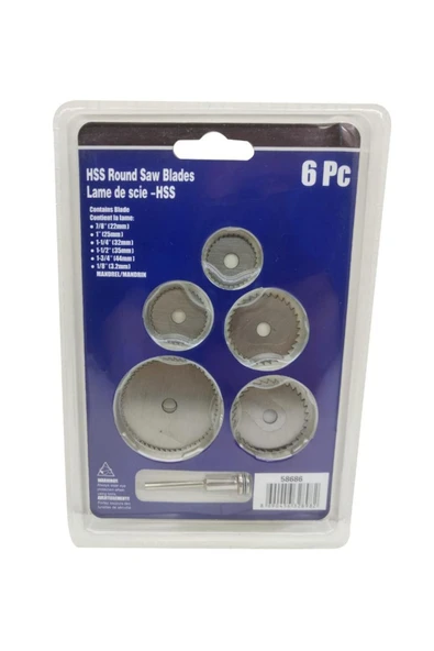 BN5 6 Parça Dremel Gravür Uç Takım Daire Testere Hss Kesici Disk - Resim 3