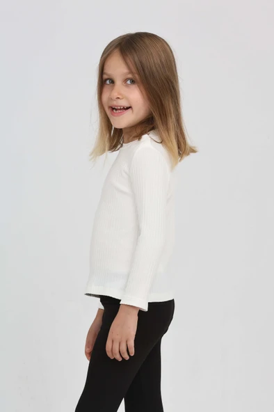 Toontoy Kız Çocuk Okul Omuz Çıtçıtlı Tişört - 11