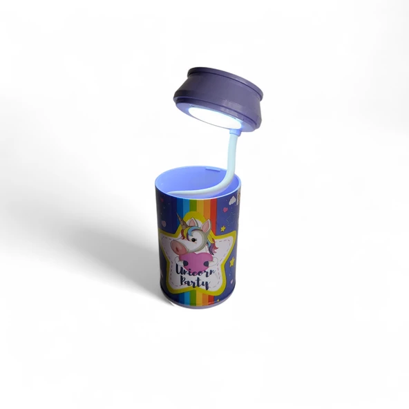 Çocuk Masa Lambası Kalemlik Unicorn Mor - 1
