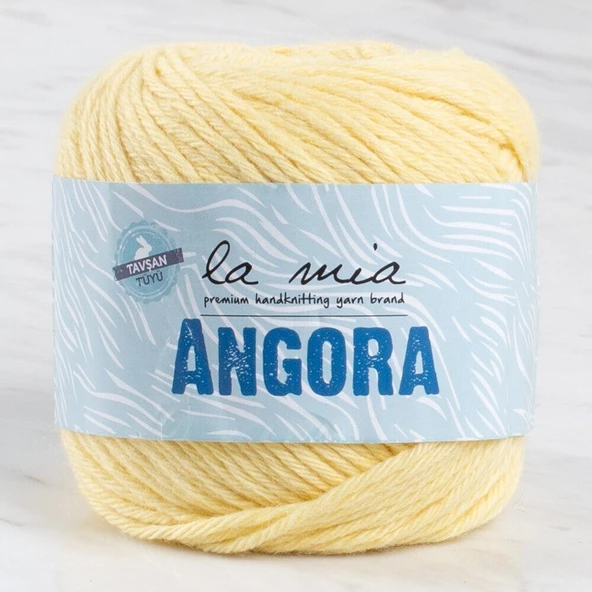 La Mia Angora 50gr Sarı El Örgü İpi - L124 - 33796 ürün görseli