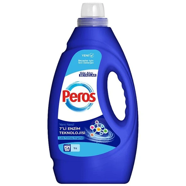 Peros Sıvı Çamaşır Deterjanı Göz Alıcı Beyazlar 1 L