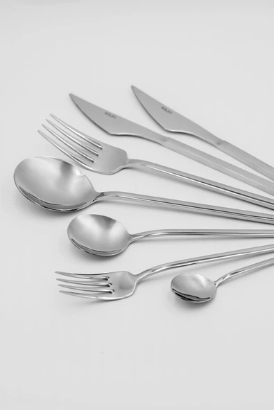 Soley | ZENIA | 6 kişilik 42 Parça Çatal Kaşık Bıçak Takımı - 6