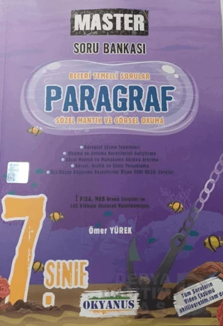OKYANUS /   7. SINIF PARAGRAF MASTER SORU BANKASI ürün görseli