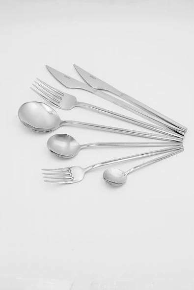 Soley | ZENIA | 6 kişilik 42 Parça Çatal Kaşık Bıçak Takımı - 2