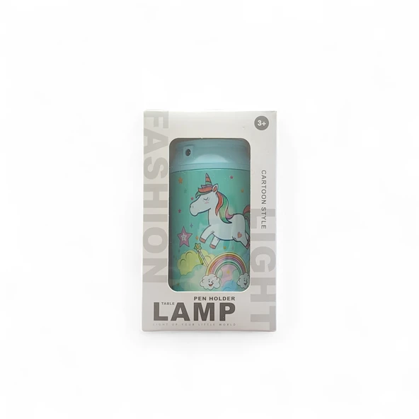 Çocuk Masa Lambası Kalemlik Unicorn Mavi - 2
