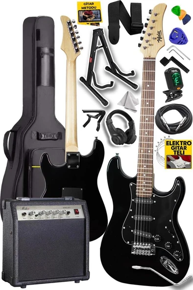 Midex RPH-30BK-30AMP Elektro Gitar Seti 30 WATT GAİN'Lİ Amfi Kulaklık Full SET ürün görseli 1