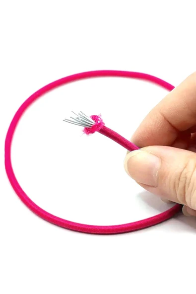 Fuşya Pembe 5 Metre 2 mm Yuvarlak Lastik - 2