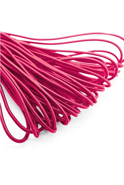 Fuşya Pembe 5 Metre 2 mm Yuvarlak Lastik - 6